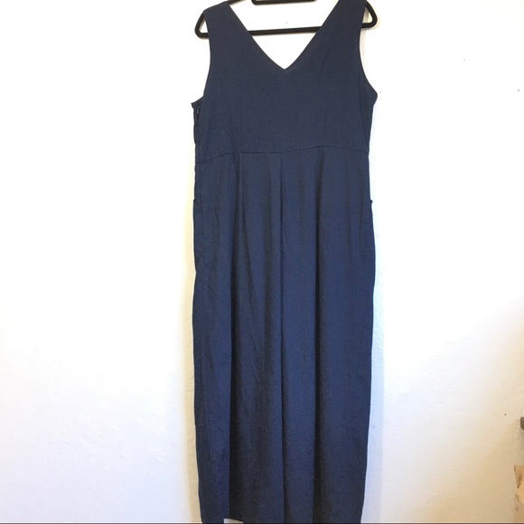 Papillon Button Front V Neck Linen Jumpsuit - Picture 11 of 13